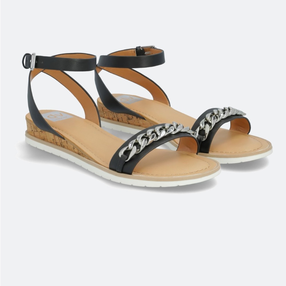 DV Dolce Vita fetch Black Chain Strap Sandals size 9.5